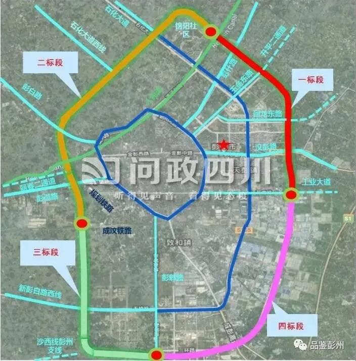 彭州市区交通线路图图片