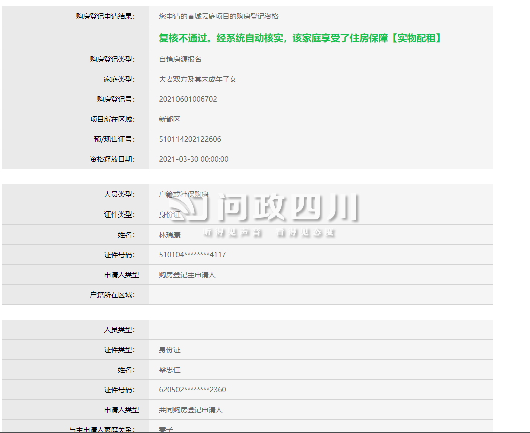 但我在報名前就此問題前往了成都市房管局住房保障窗口諮詢過相關工作